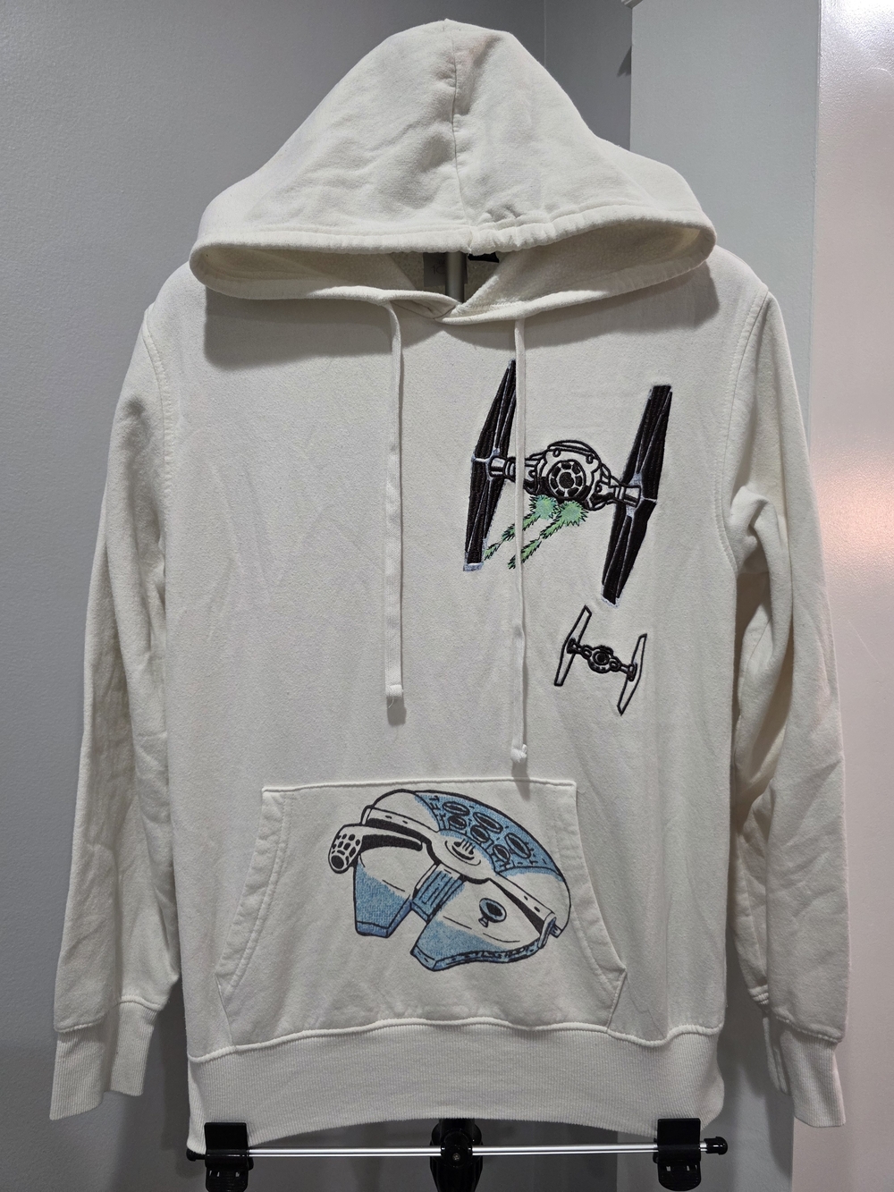 Disney Cream Crewneck Hoodie with Starfighter Graphics
